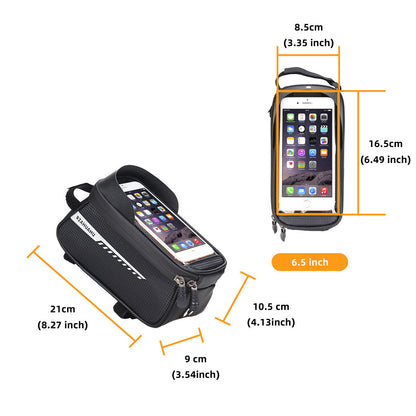 New Product Upper Tube Bag Mountain Bike Road Bicycle Bag Front Beam Bag Head Bag Mobile Phone Bag Waterproof Saddle Bag