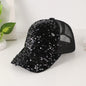 Sequin-Embroidered Mesh Baseball Cap with Sunshade – Breathable Trendy Hat FitiqueFit