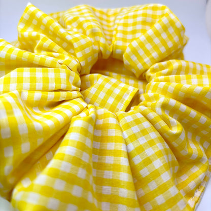 Yellow Gingham Spring Scrunchie Enchanted Scrunch