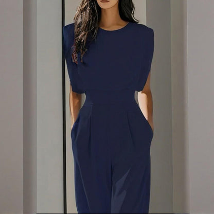 Women’s wide-leg short sleeve jumpsuit FitiqueFit