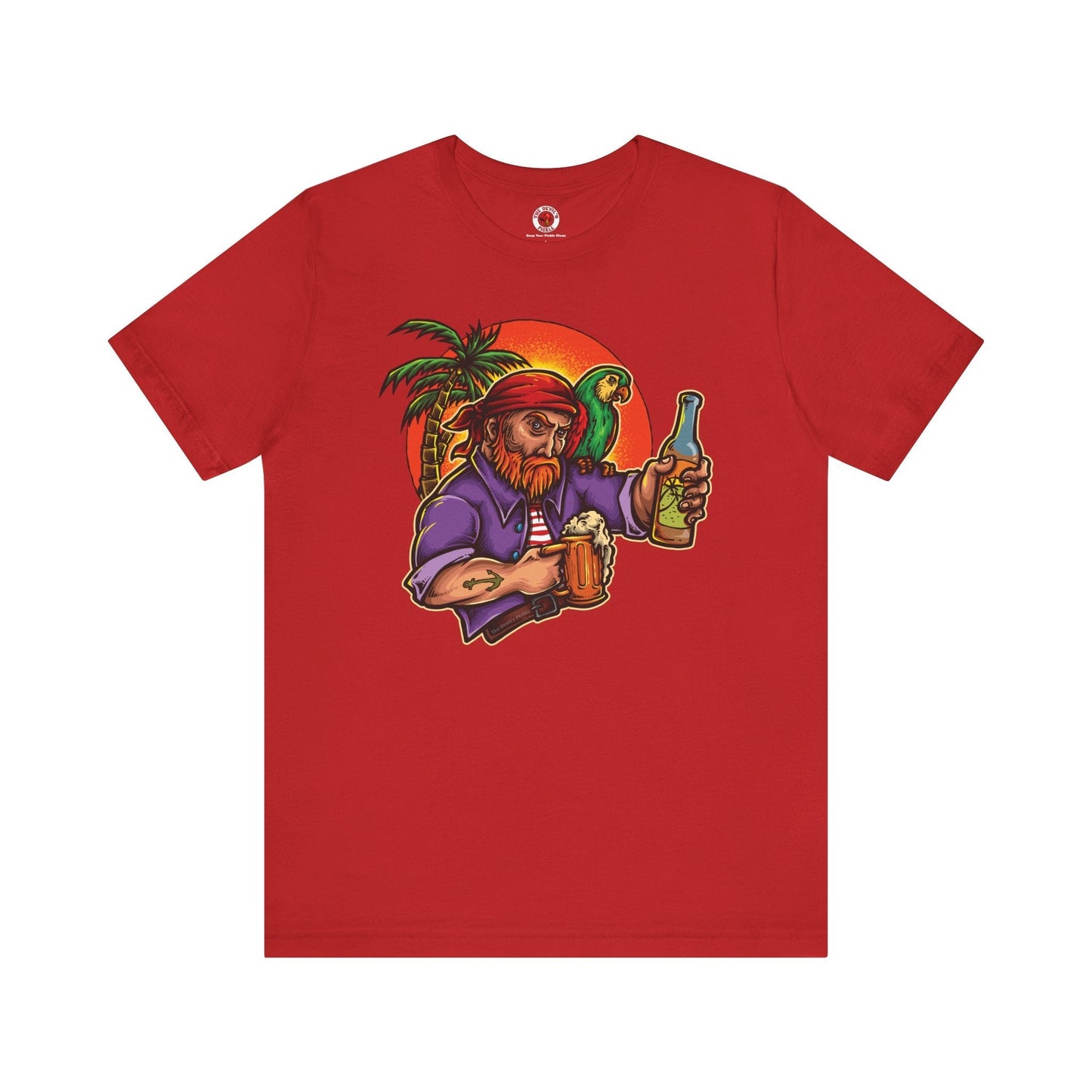Sunset Pirate Beer T-Shirt The Devil's Pickle