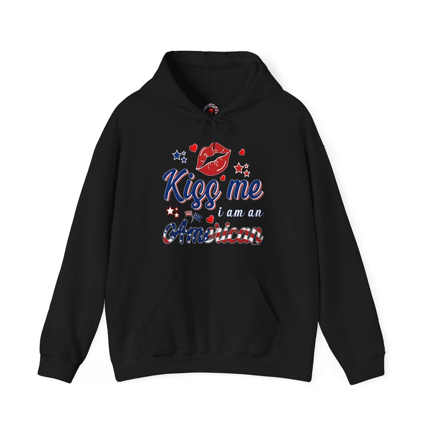 Kiss Me I Am An American Hooded Sweatshirt The Devil's Pickle