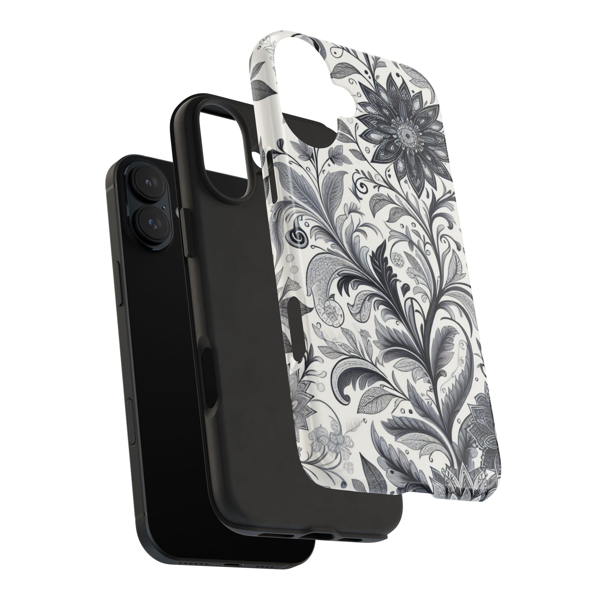 Floral Tough Phone Cases, Durable Phone Cover, Stylish Floral Design, Gift for Her, Trendy Tech Accessories, Birthday Present Grayceful LLC