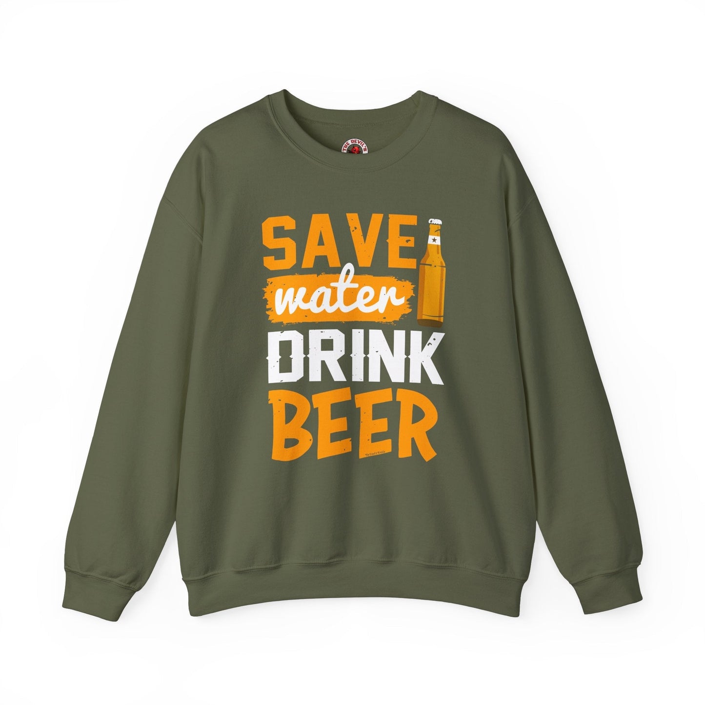 Save Water Drink Beer Crewneck Sweatshirt The Devil's Pickle