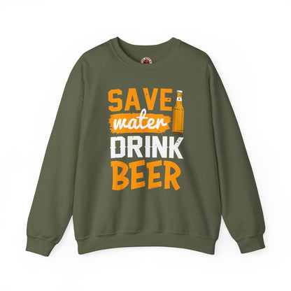 Save Water Drink Beer Crewneck Sweatshirt The Devil's Pickle