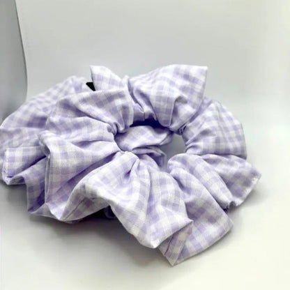 Lilac Gingham Spring Scrunchie Enchanted Scrunch