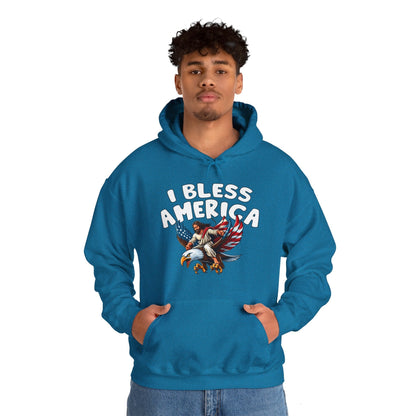 I Bless America Hooded Sweatshirt The Devil's Pickle