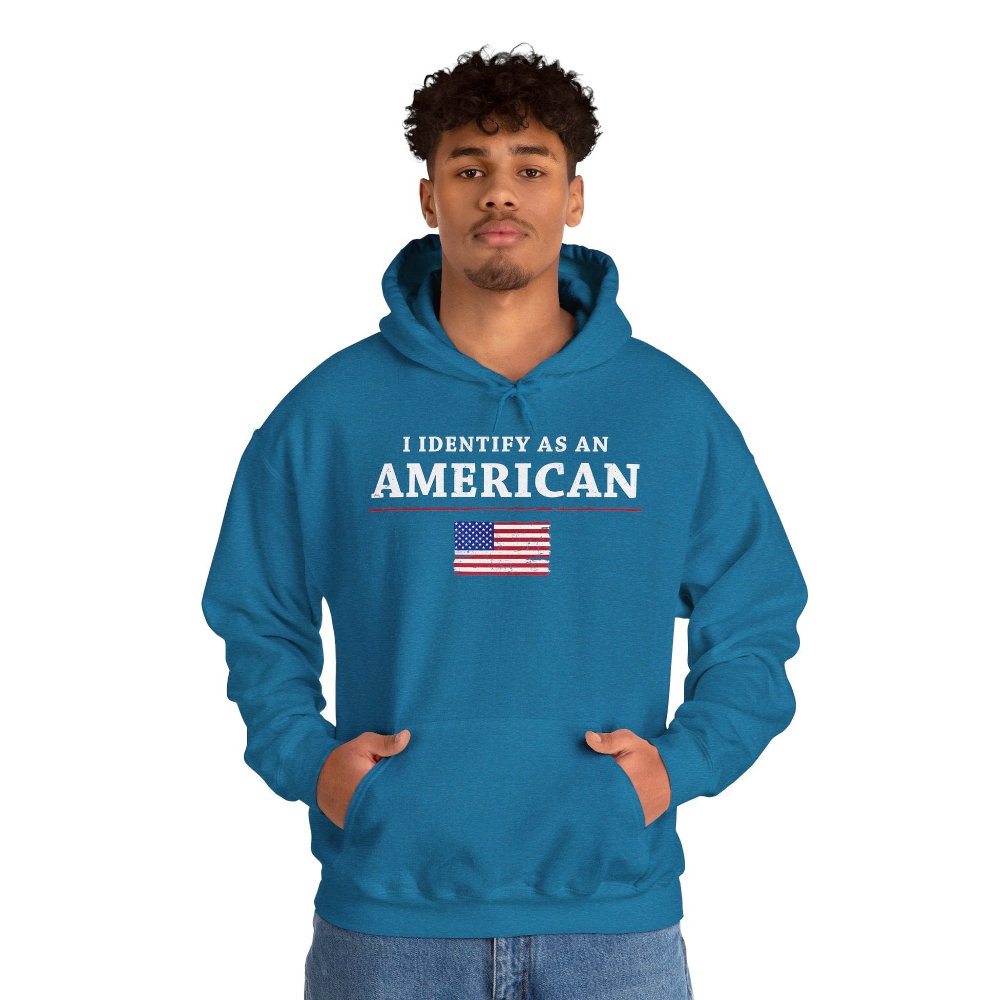 I Identify As An American Hooded Sweatshirt The Devil's Pickle