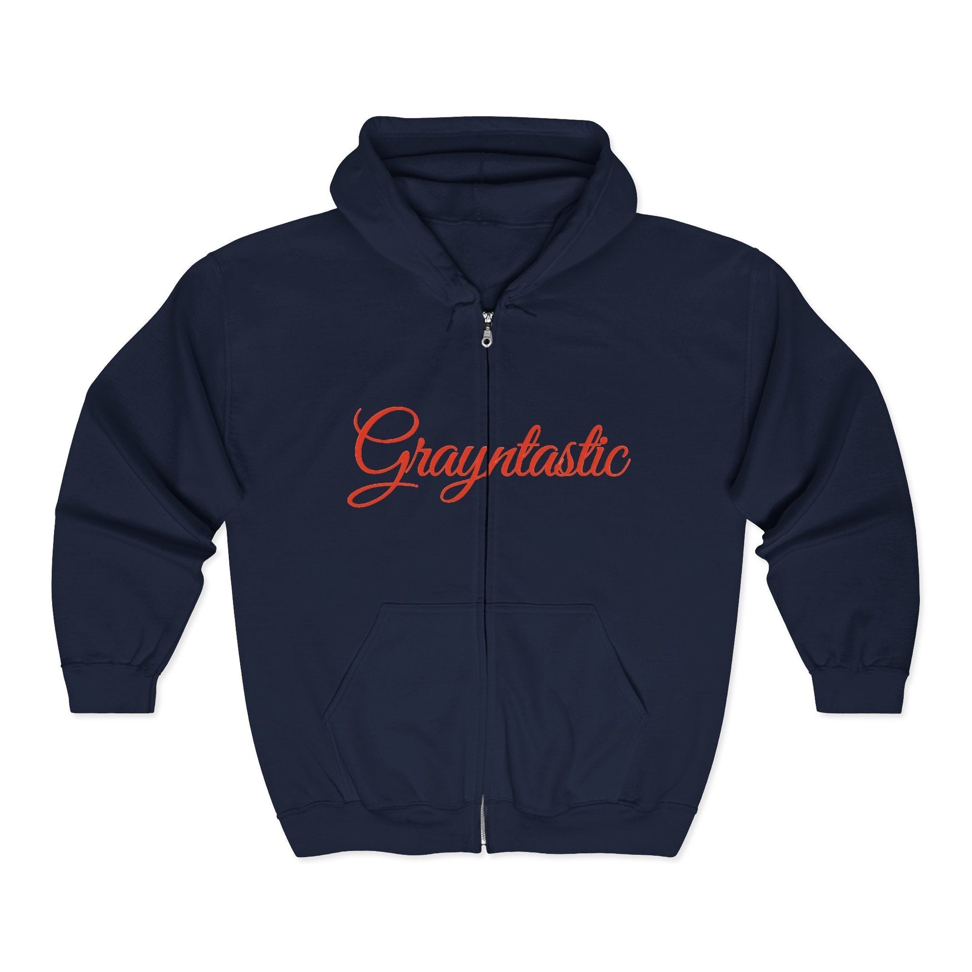 Grayntastic Zip Hoodie for Trendsetters, Cozy Unisex Sweatshirt, Holiday Gift, Casual Wear, Comfortable Layering Piece Grayceful LLC