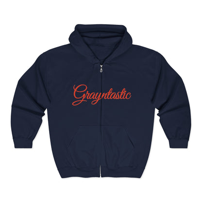 Grayntastic Zip Hoodie for Trendsetters, Cozy Unisex Sweatshirt, Holiday Gift, Casual Wear, Comfortable Layering Piece Grayceful LLC