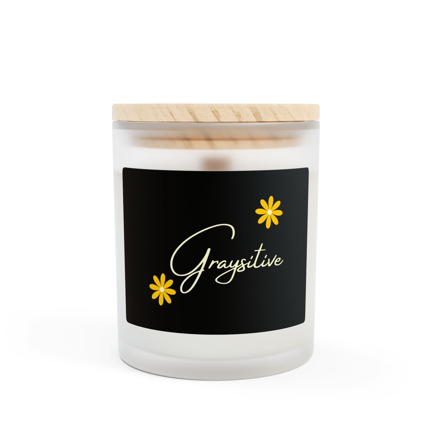 Frosted Glass Candle, 11oz Graysitive Grayceful LLC