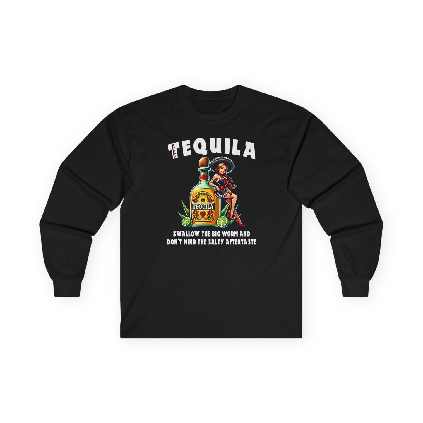 Tequila Swallow The Big Worm Long Sleeve Tee The Devil's Pickle