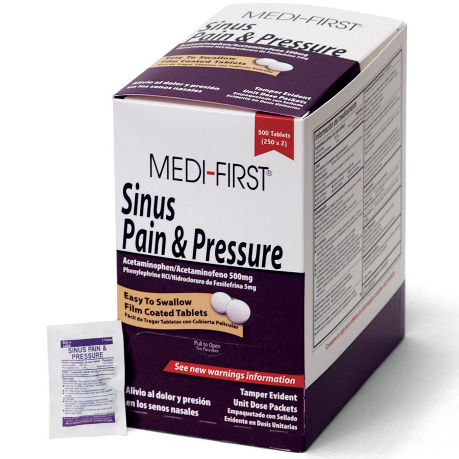 Sinus Pain & Pressure, 500/box quakekits.com