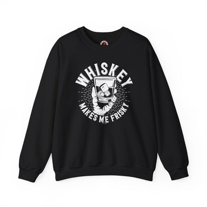 Whiskey Makes Me Frisky Crewneck Sweatshirt The Devil's Pickle