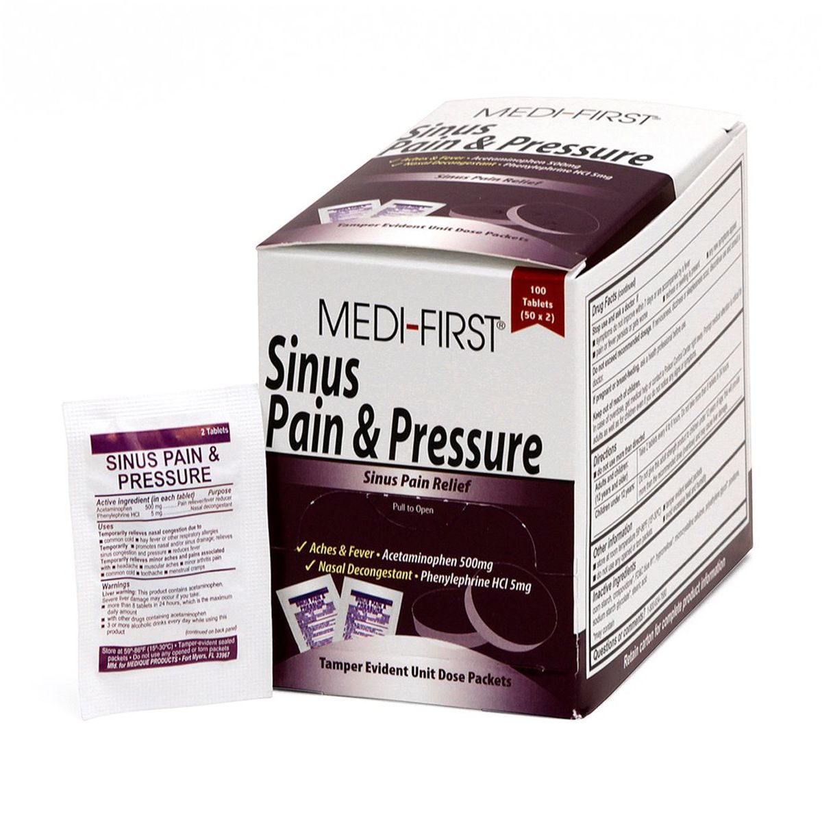Sinus Pain & Pressure, 100/box quakekits.com