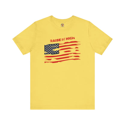 Raise It High American Flag T-Shirt The Devil's Pickle