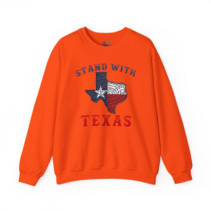 Stand With Texas Crewneck Sweatshirt The Devil's Pickle