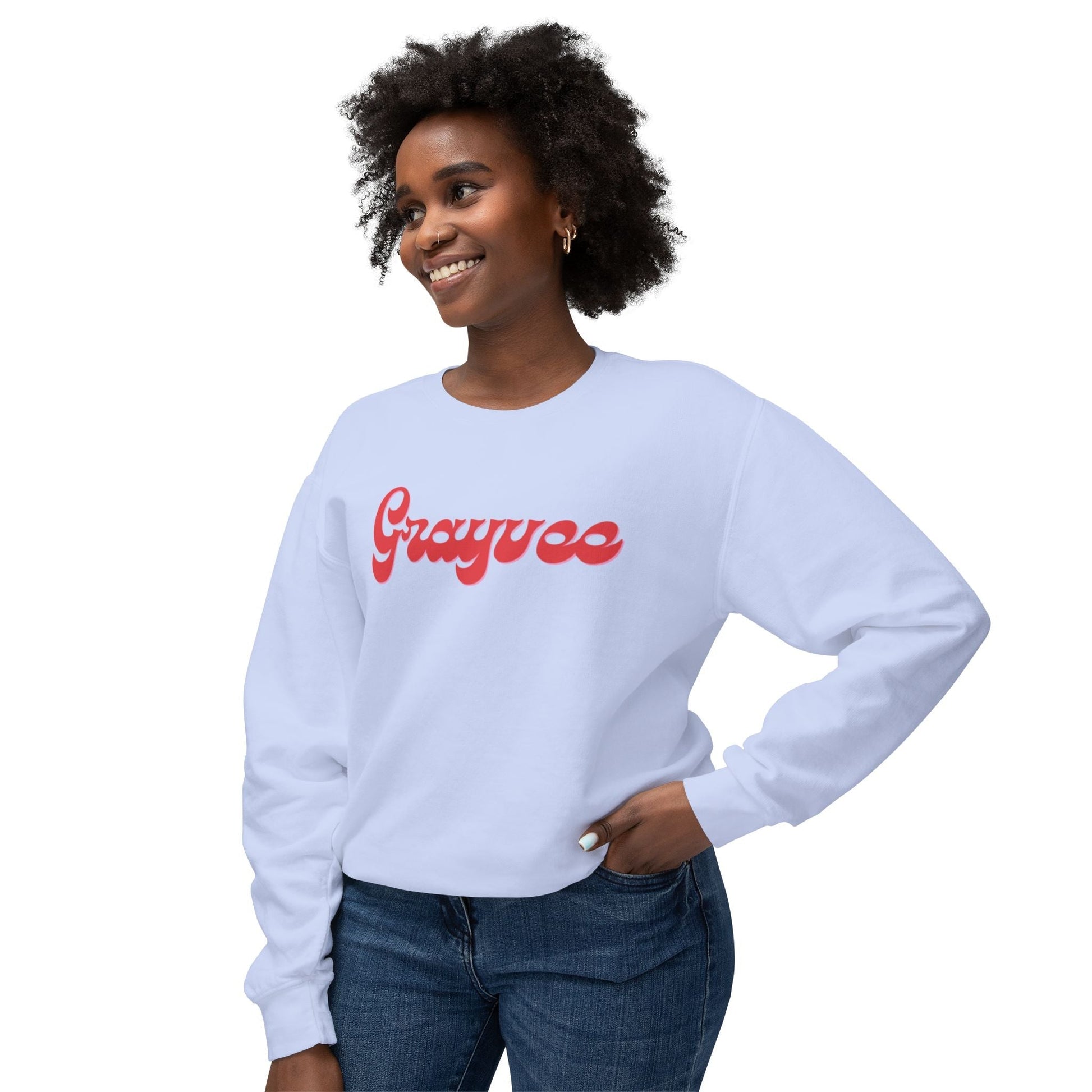 Unisex Lightweight Crewneck Sweatshirt "Grayvee" Grayceful LLC