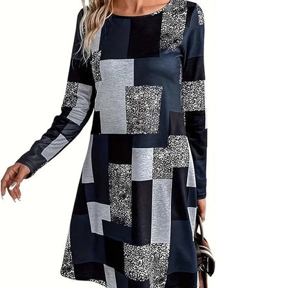 Women's Round Neck Long Sleeve Dress FitiqueFit