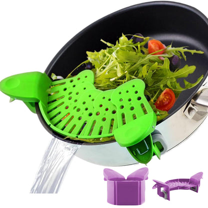 🍝 Universal Silicone Clip-On Pot Strainer SmartPursue™