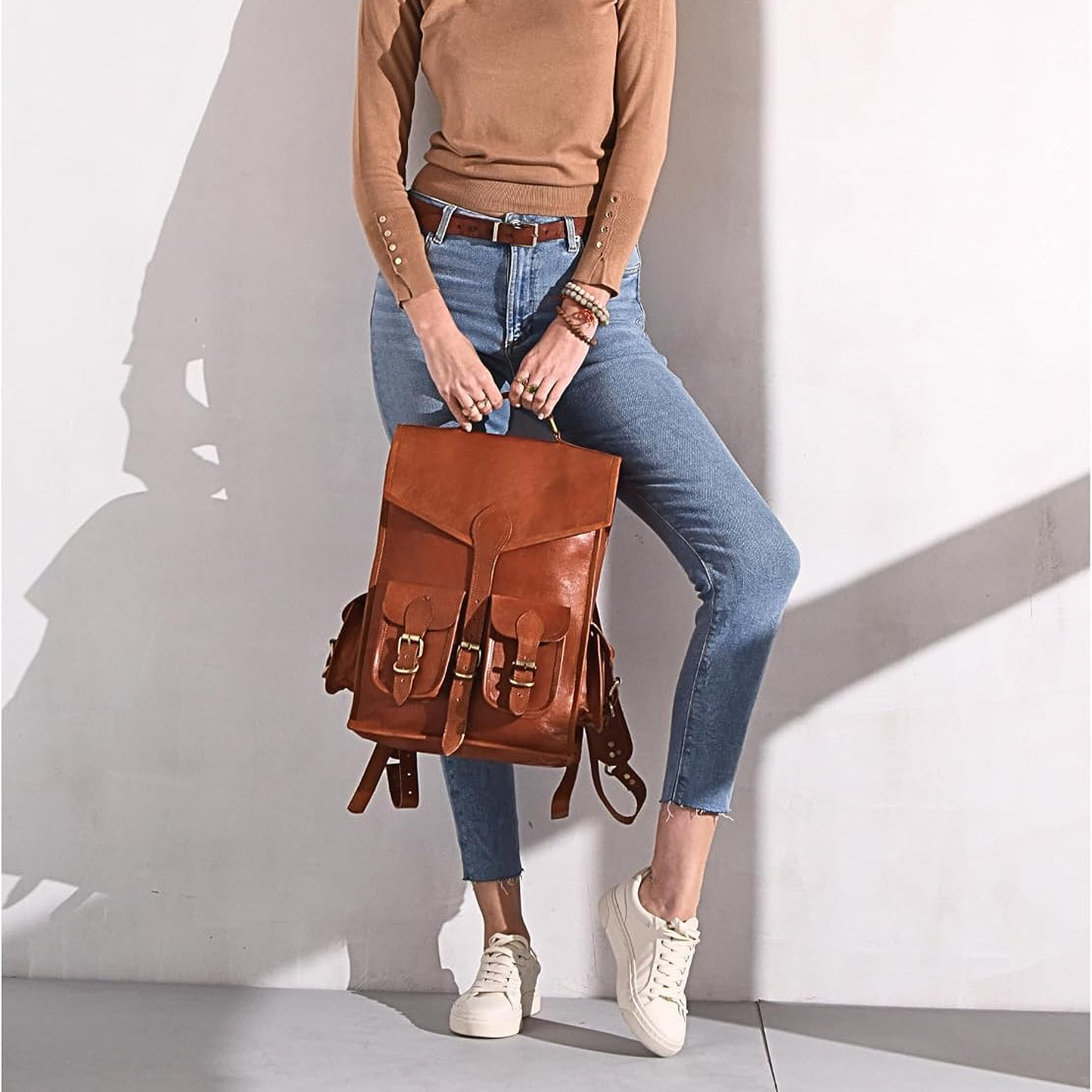 Vintage Leather Backpack Rucksack Classy Leather Bags