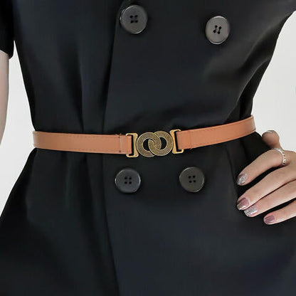 ElegantStyle Alloy Buckle PU Belt – Chic and Versatile Accessory See size chart under “more details” The Fashion Celestial
