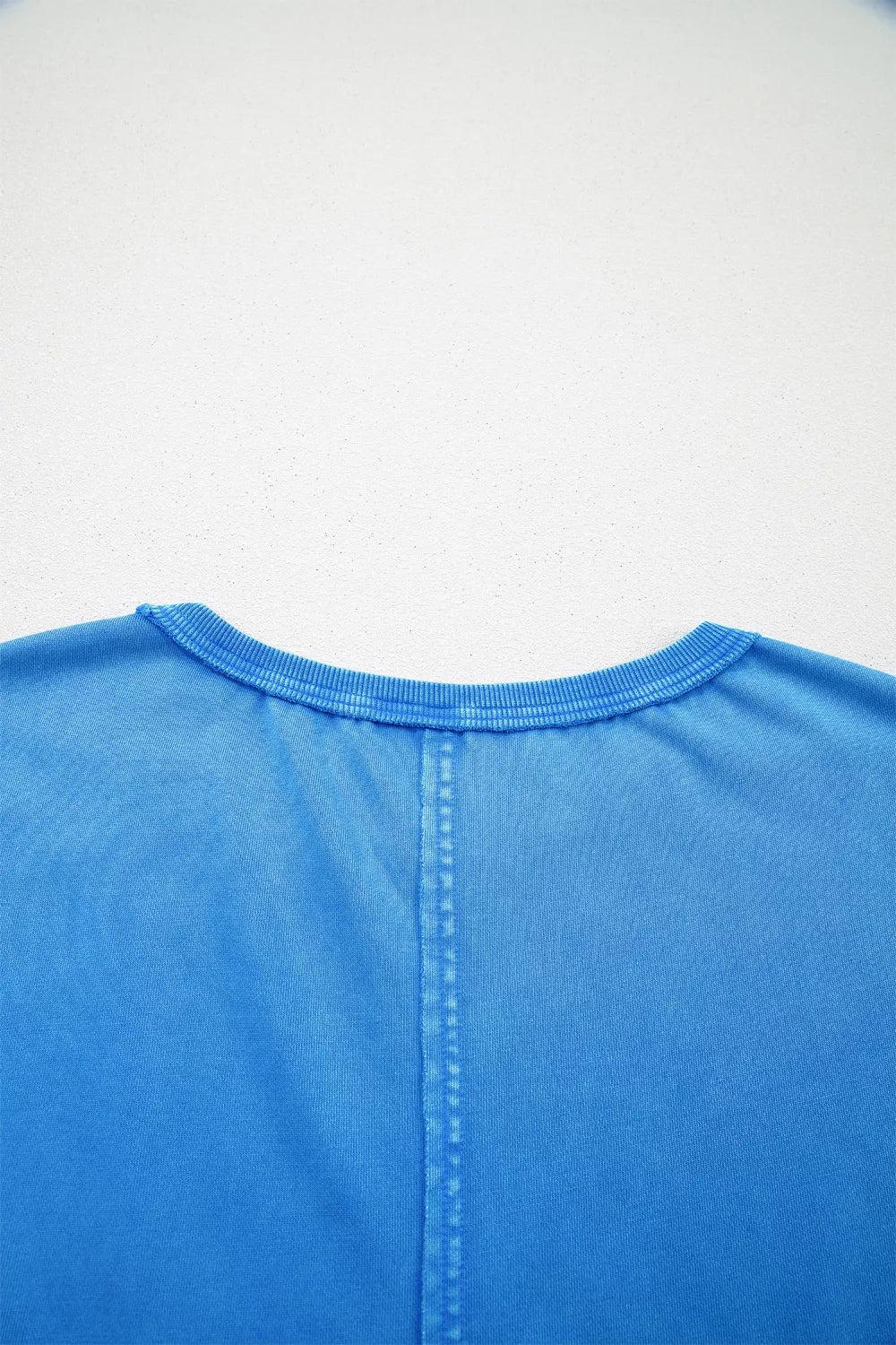 Mineral Wash Star Mesh Patchwork Oversize Tee New Era Fashion LLc