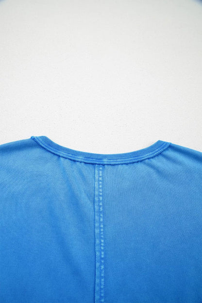 Mineral Wash Star Mesh Patchwork Oversize Tee New Era Fashion LLc