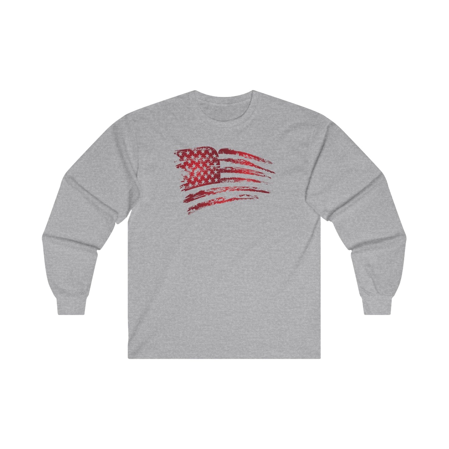 Red American Flag Long Sleeve Tee The Devil's Pickle