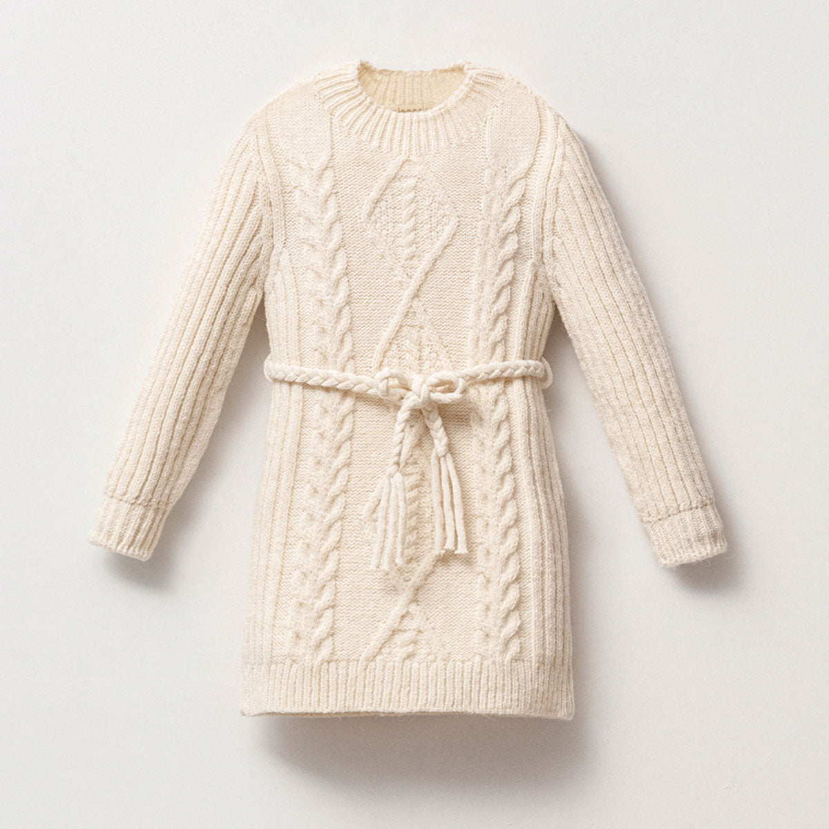 Winter Ivory Cable Knit Dress Honey and Hive