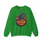 Scary Witch Pumpkin Halloween Crewneck Sweatshirt The Devil's Pickle