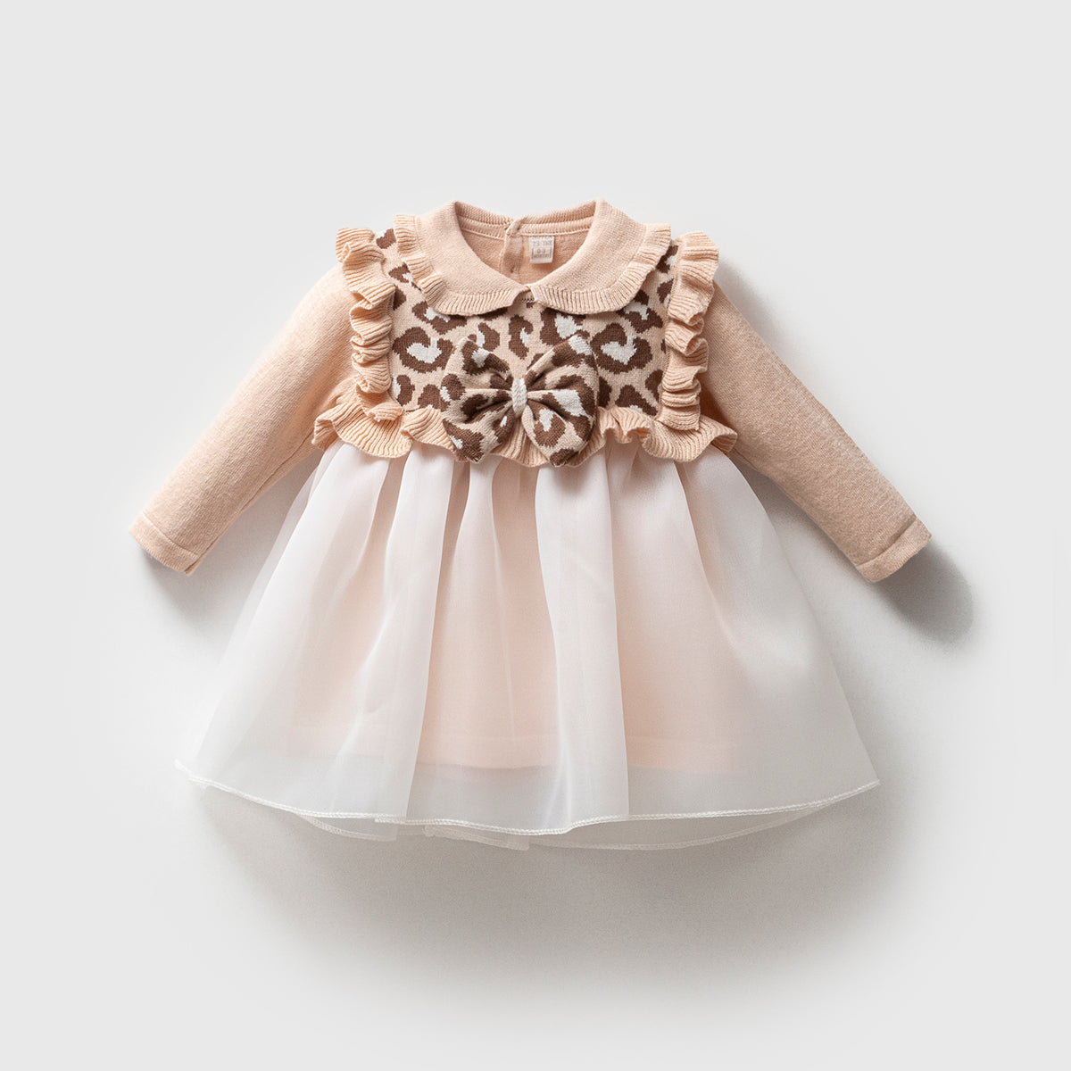 Leopard Charm Ruffle Tulle Dress Honey and Hive