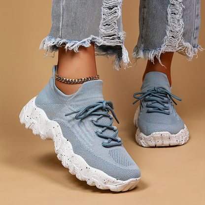 Women'S Plus Size Casual Sports Shoes | Lightweight Breathable Running Shoes, Fashionable Slip-On Style, Low Top, Round Toe, Fabric Upper and Insole, Rubber Sole NovaCart