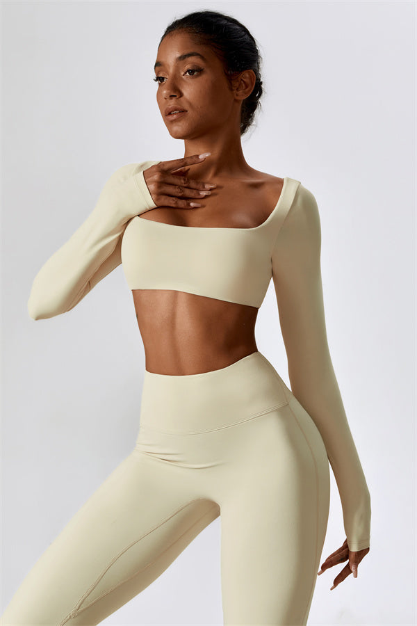 The Lily Belle Crop Top Flared Leggings 2-Piece Set Fitglutes Activewear Gymwear Sportswear & Workout Clothes