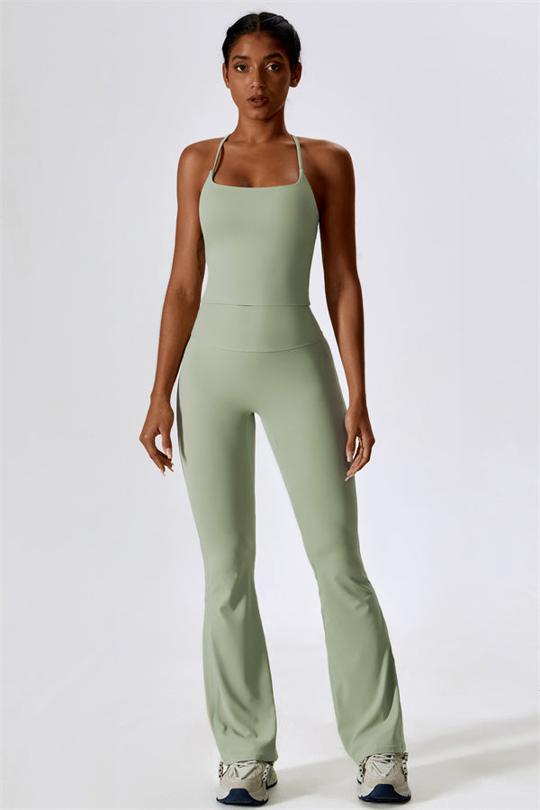 The Lily Belle Sports Bra Flared Leggings 2-Piece Set Fitglutes Activewear Gymwear Sportswear & Workout Clothes