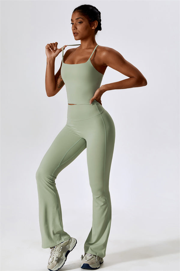 The Lily Belle Sports Bra Flared Leggings 2-Piece Set Fitglutes Activewear Gymwear Sportswear & Workout Clothes