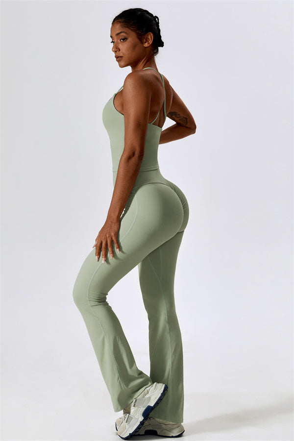 The Lily Belle Sports Bra Flared Leggings 2-Piece Set Fitglutes Activewear Gymwear Sportswear & Workout Clothes