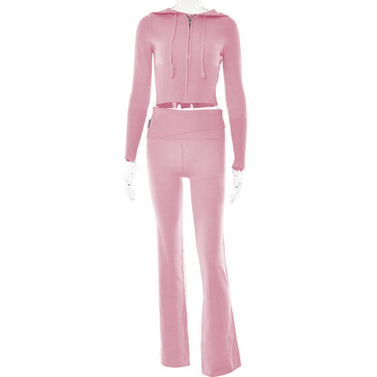 Long Sleeve Sweater And High Waist Long Pants Set FitiqueFit