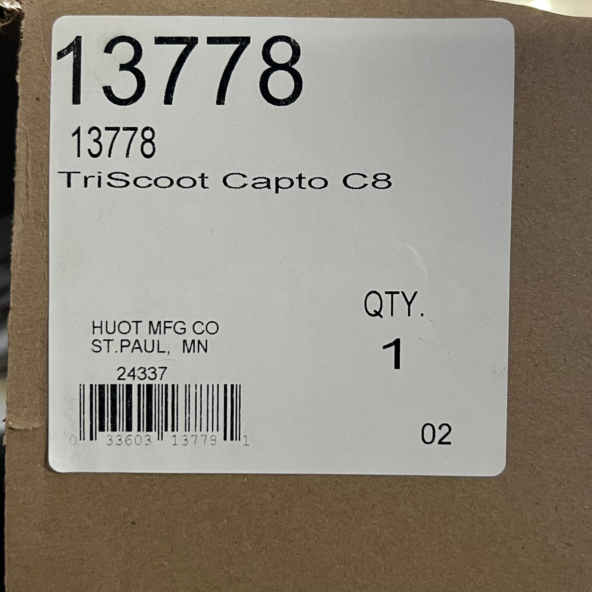 HUOT Tri-Scoot Capto C8 Tool Cart Sz 41" H X 20.25" L X 18" W Red/Black 13778 PayWut