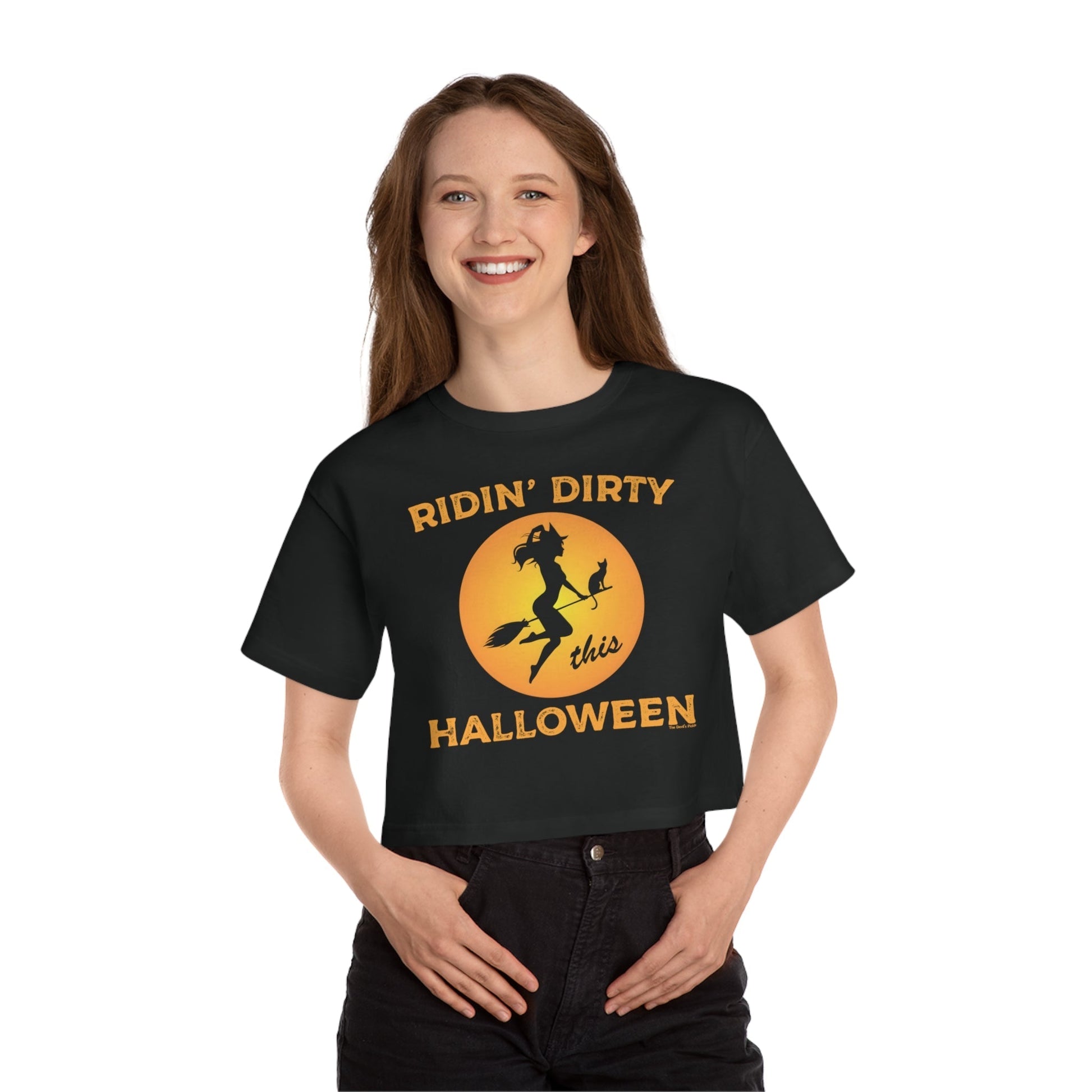 Ridin' Dirty This Halloween Cropped T-Shirt The Devil's Pickle