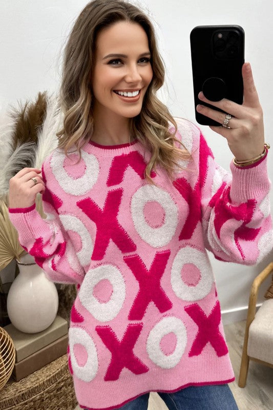 Valentine XOXO Drop Shoulder Crewneck Sweater Shop Style & More | Fresh Looks, Everyday Deals & Free Shipping