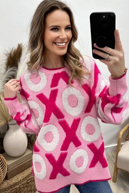 Valentine XOXO Drop Shoulder Crewneck Sweater Shop Style & More | Fresh Looks, Everyday Deals & Free Shipping