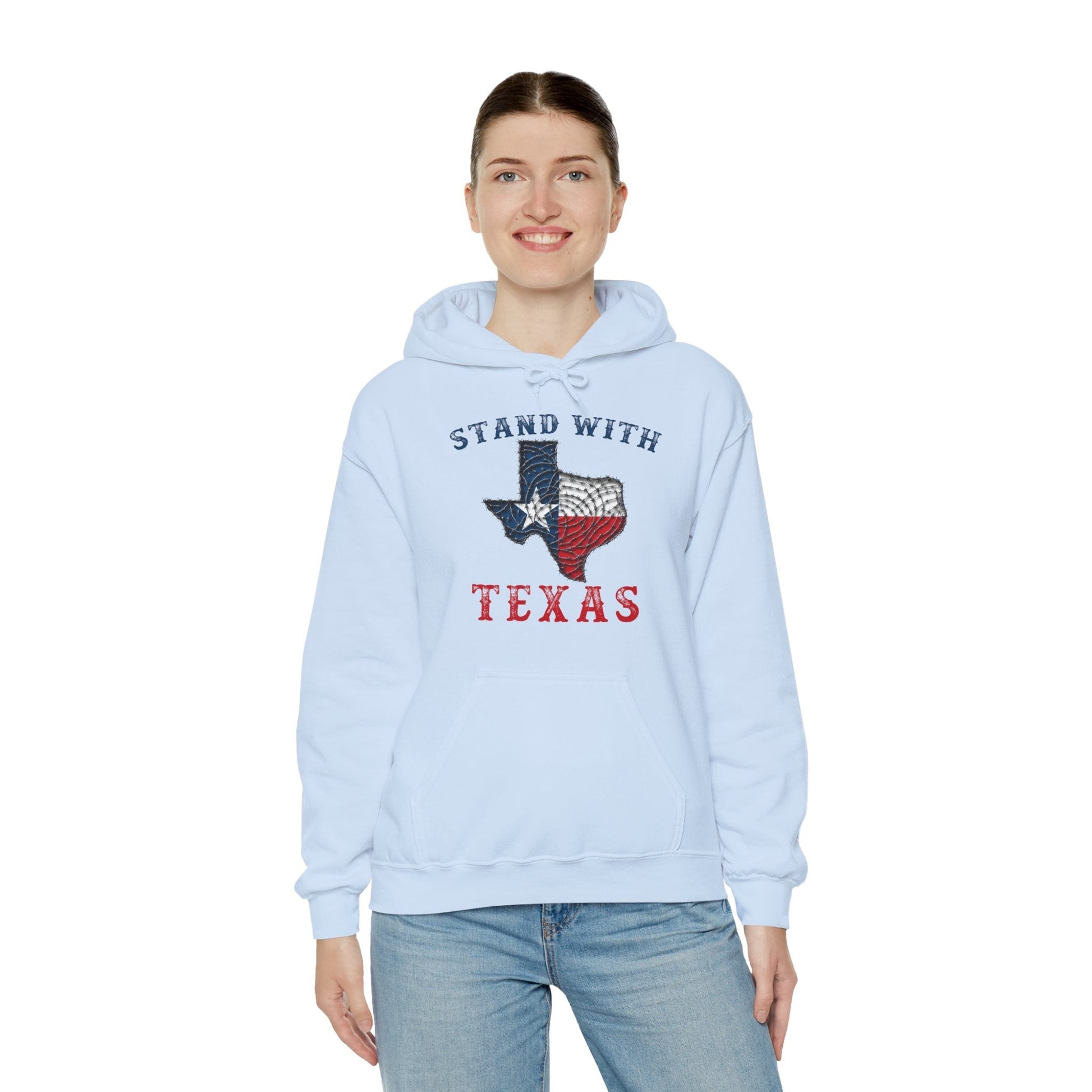 Stand With Texas Hooded Sweatshirt The Devil's Pickle