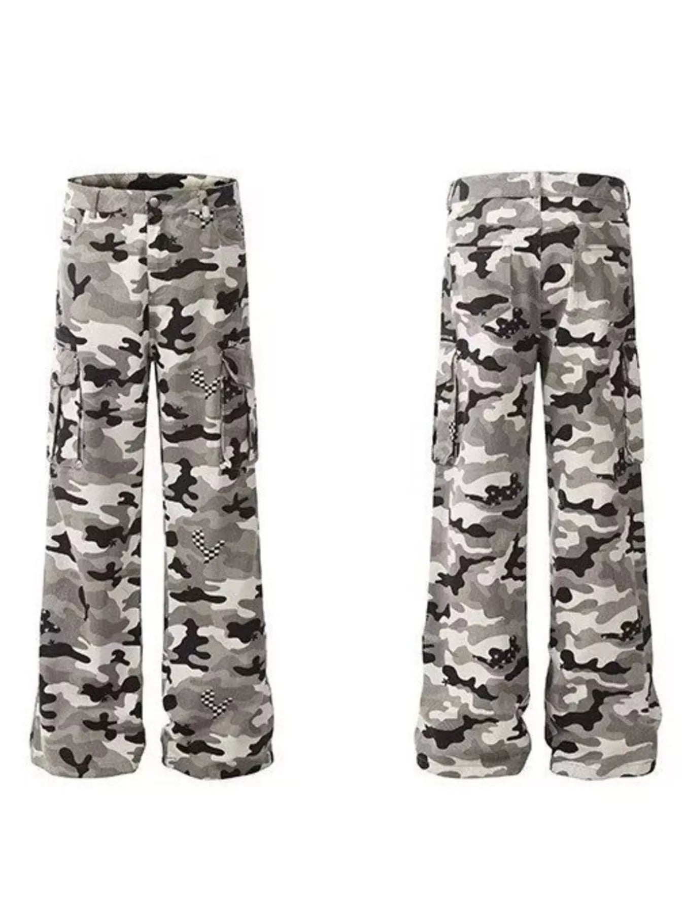 Men's Full Size Camouflage Wide Leg Pants Plus Size New Era Fashion LLc