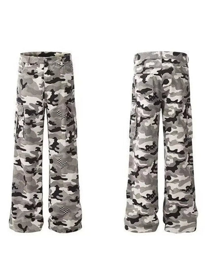 Men's Full Size Camouflage Wide Leg Pants Plus Size New Era Fashion LLc