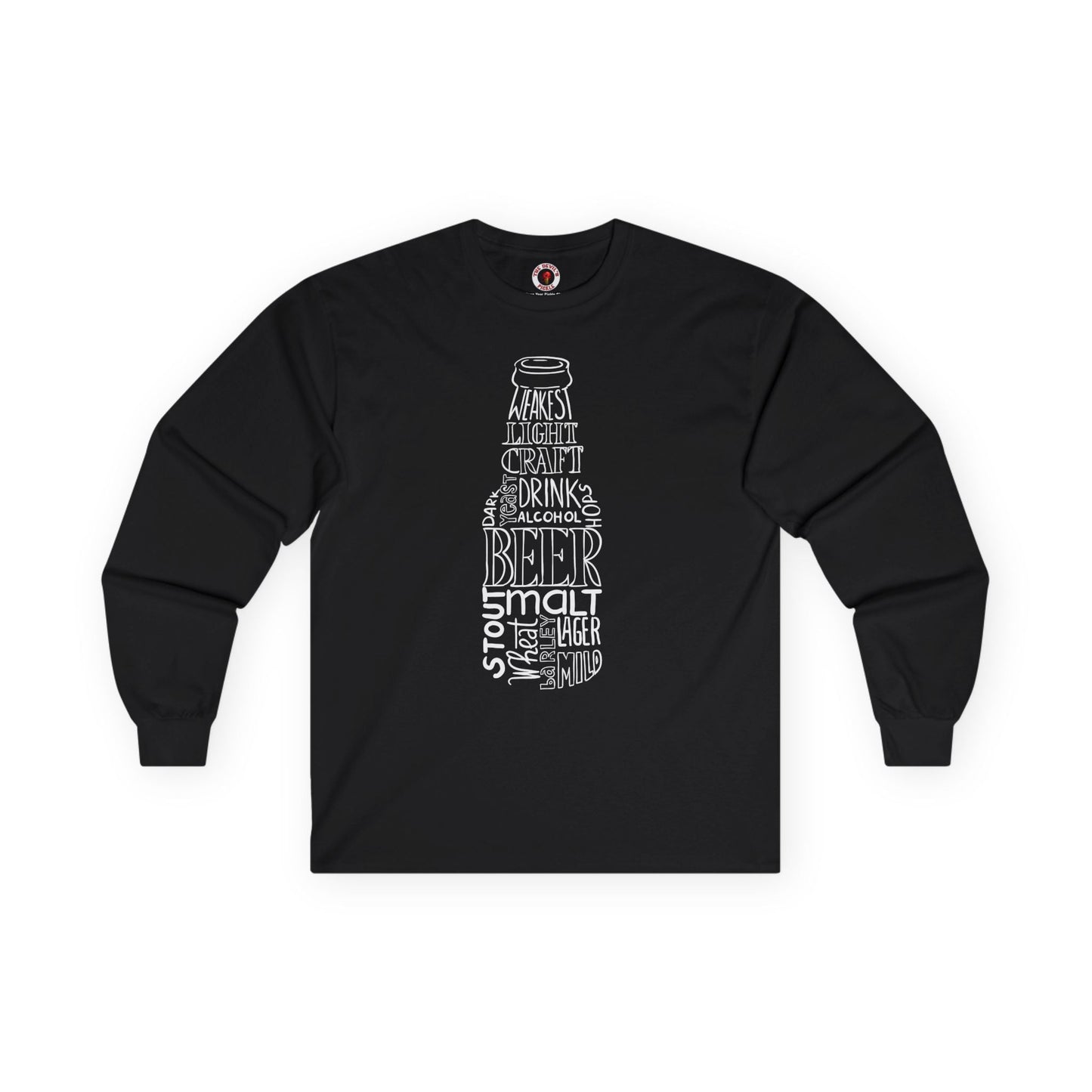 Beer Bottle of Words Long Sleeve Tee The Devil's Pickle