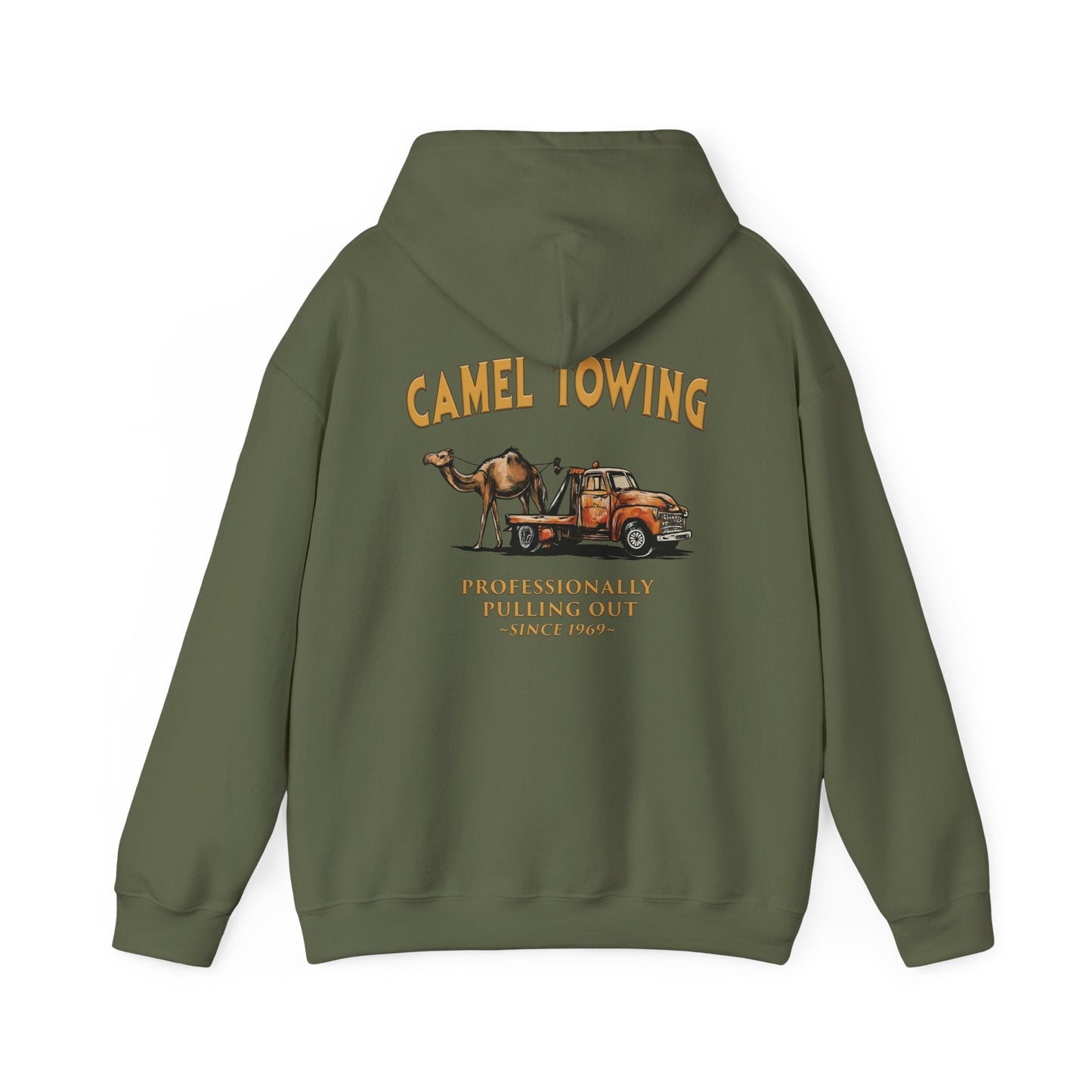 Camel Towing Back Hooded Sweatshirt The Devil's Pickle