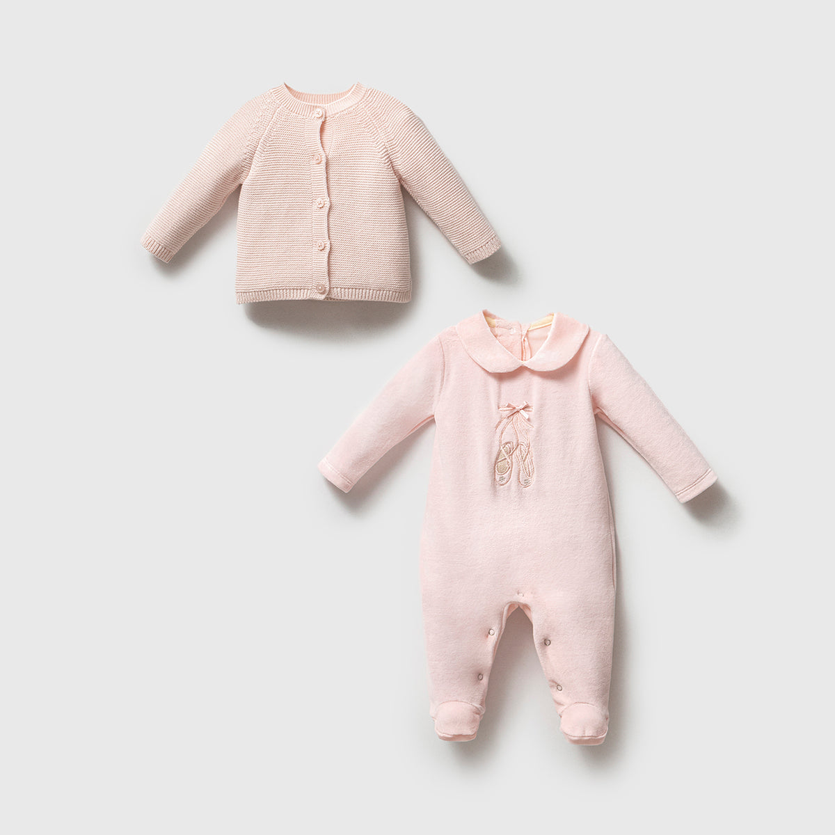 Ballet Footed Onesie & Cardigan Set Honey and Hive