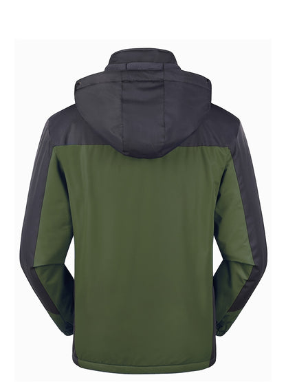 Men'S Outdoor Storm Jacket | Warm, Breathable, Thick Pile, Stand Collar, Regular Fit, Blue Color, Casual Style, Zipper Detail, Suitable for Spring, Autumn, Winter NovaCart
