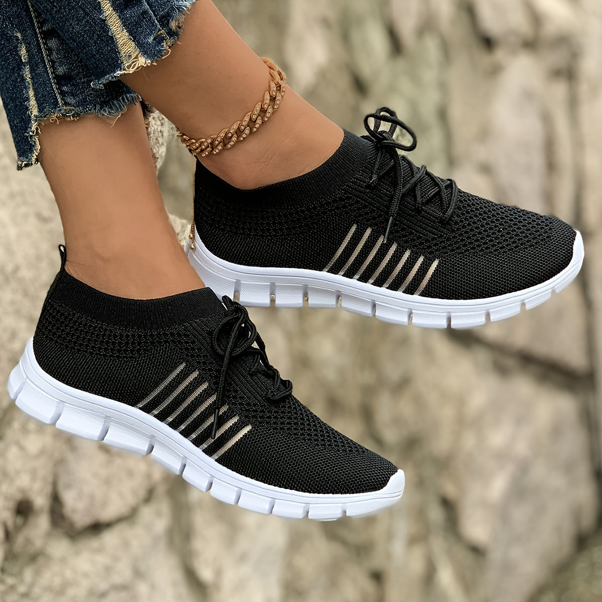 Flying Weave Casual Sneakers, Women Shoes NovaCart